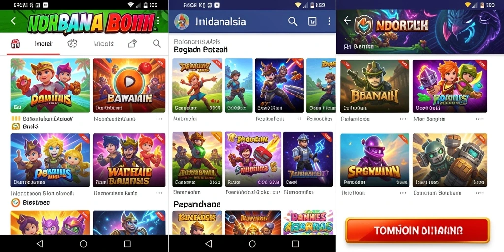 Tampilan awal level yang menarik dan penuh warna.